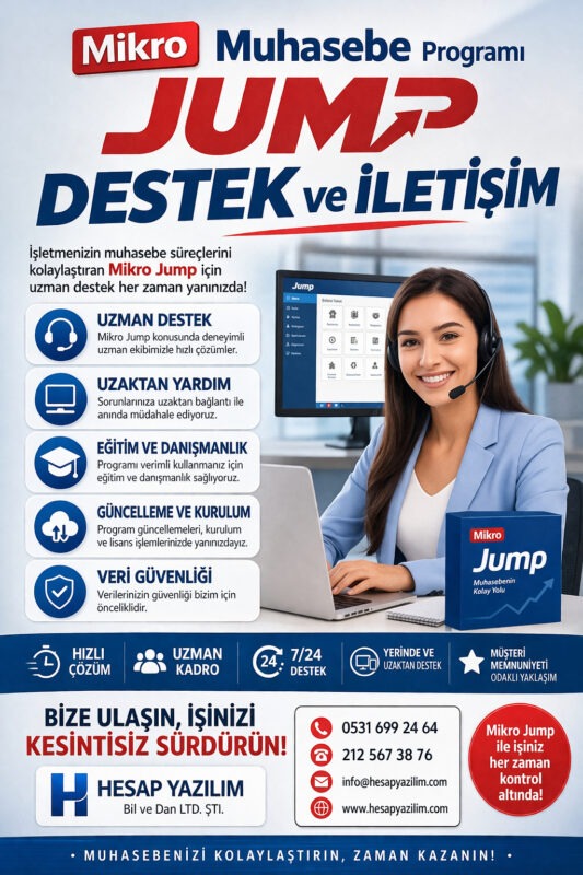 mikro muhasebe programı jump destek ve iletişim