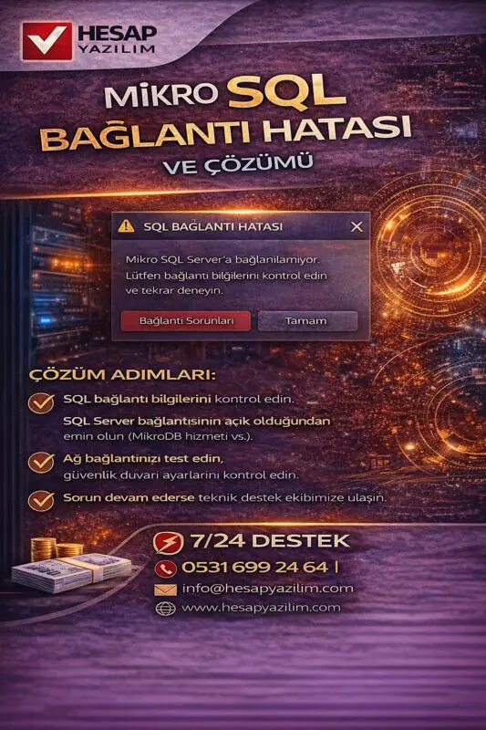 mikro sql bağlantı hatası
